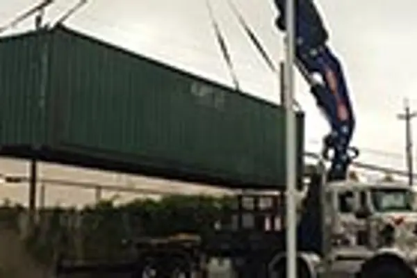 Trinchese boom truck crane on a New York City job site 11