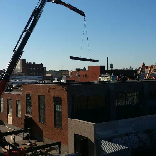 Trinchese boom truck crane on a New York City job site 5