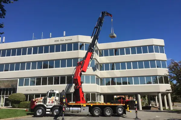 Trinchese boom truck crane on a New York City job site 6