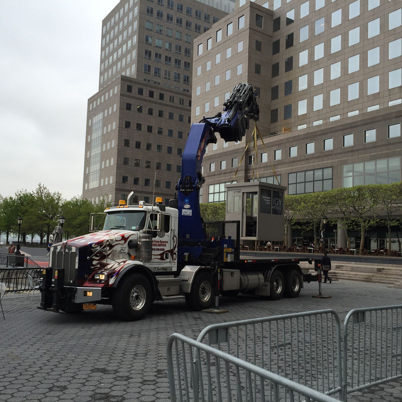 Trinchese boom truck crane on a New York City job site 4